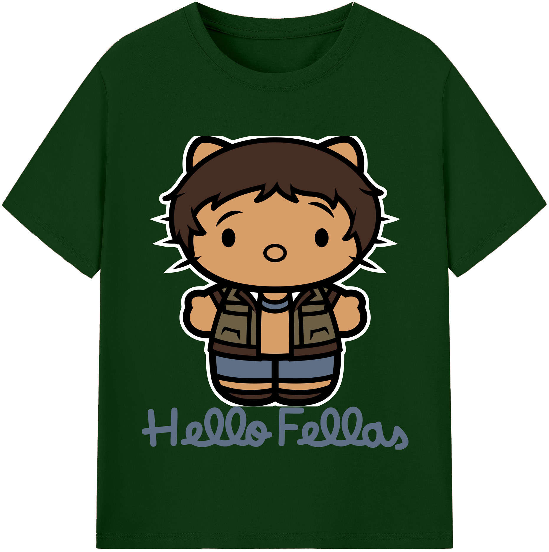 （画像用） Hello Kitty ハローキティ 綿100％半袖Tシャツ（フロントプリント）